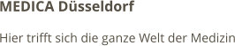 MEDICA Düsseldorf Hier trifft sich die ganze Welt der Medizin