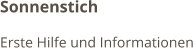 Sonnenstich Erste Hilfe und Informationen